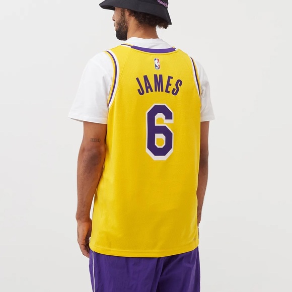 Nike LeBron James Los Angeles Lakers Swingman Jersey #6 CW3669-738 NEW - Picture 4 of 7